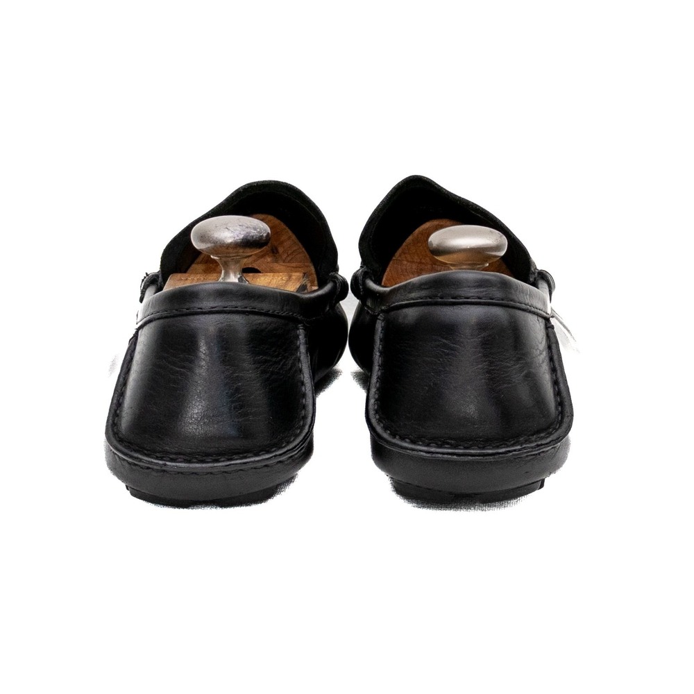Gucci Black Leather Bamboo Horsebit Loafers Mens UK 9.5 US 10.5 Driver Shoes - Picture 6 of 12